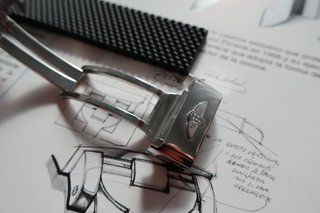 Correa caucho negra 22mm estilo Breitling
