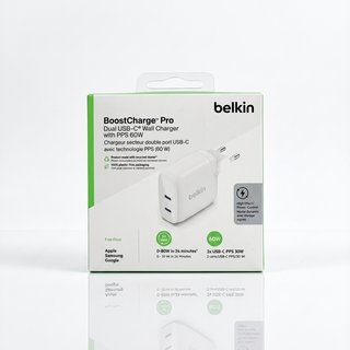 Belkin BoostCharge Pro 60W Dual USB-C PPS