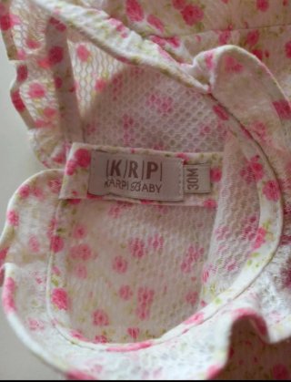 Vestido infantil estampado floral rosa