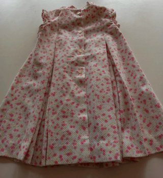 Vestido infantil estampado floral rosa