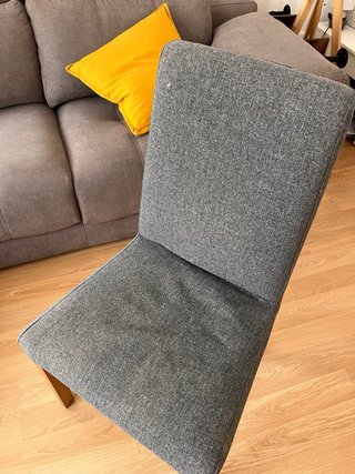 Sillas Comedor Tapizada Gris IKEA x2
