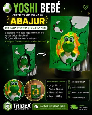 Lámpara Yoshi Bebé 3D