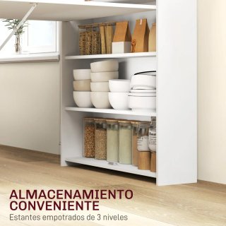 Mesa Plegable Blanca Estantería