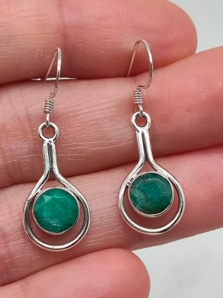 Pendientes Plata 925 y Esmeralda