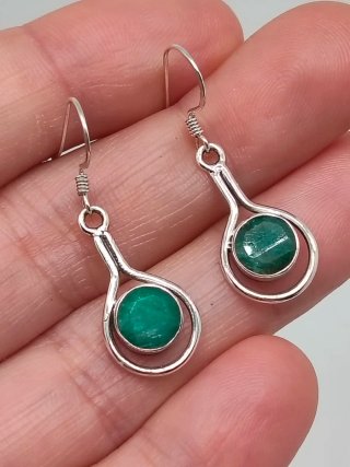 Pendientes Plata 925 y Esmeralda