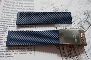 Correa caucho Azul 22mm estilo Breitling