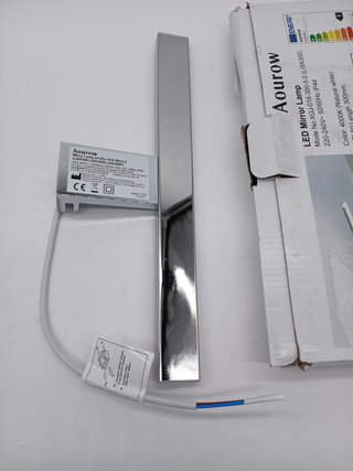 Aourow Lámpara de Espejo Baño LED 5W 230V 500lm,a Prueba de Agua IP44 30cm,3 en 1,Fije en el Espejo +en el Gabinete+en la Pared,