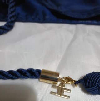 E.F. Cintura Blu con Cordone e Frange