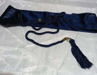 E.F. Cintura Blu con Cordone e Frange