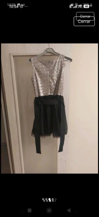 Vestido fiesta lentejuelas Green Coast