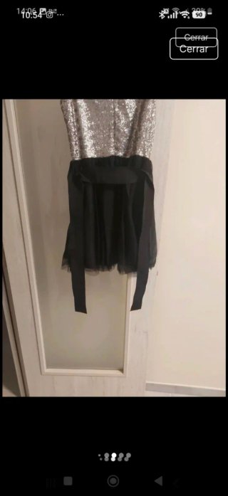 Vestido fiesta lentejuelas Green Coast