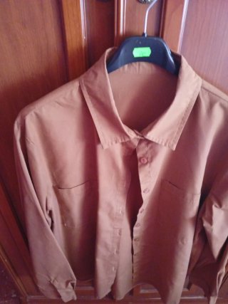 Camisa marrón manga larga
