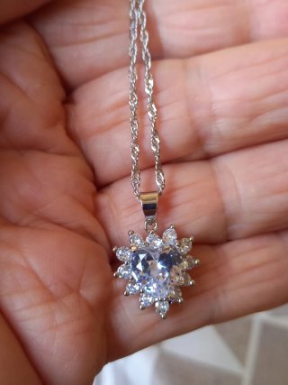 Collana Cuore Argento 925 Zirconi