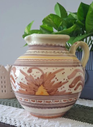 Jarra cerámica rústica vintage andaluza