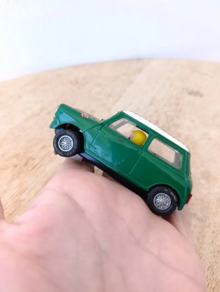 Scalextric mini Cooper Exin coche slot verde rally