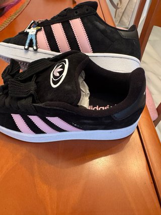 Adidas Campus Mujer Negro Rosa