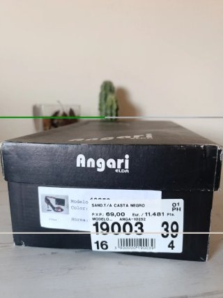 Zapatos negros piel ANGARI talla 39