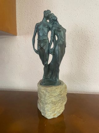 Figura Enamorados T.Miró 1990 Bronce