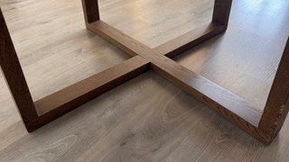 Mesa de salón redonda de madera 145cm