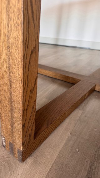Mesa de salón redonda de madera 145cm