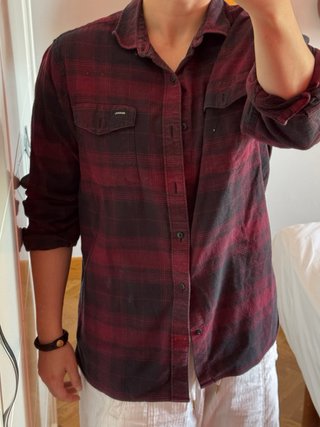 Camisa Dickies cuadros vintage morado/negro.