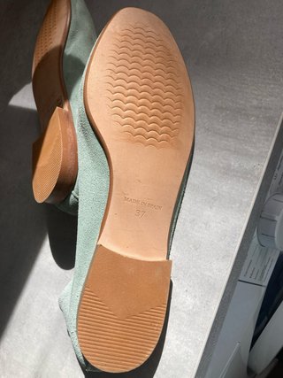 Zapatos Funchal Lady ante verde aguamarina talla37