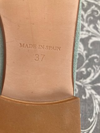 Zapatos Funchal Lady ante verde aguamarina talla37