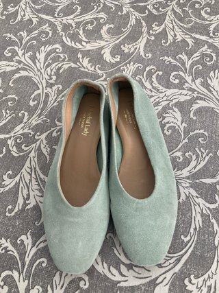 Zapatos Funchal Lady ante verde aguamarina talla37