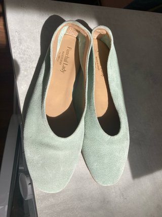 Zapatos Funchal Lady ante verde aguamarina talla37
