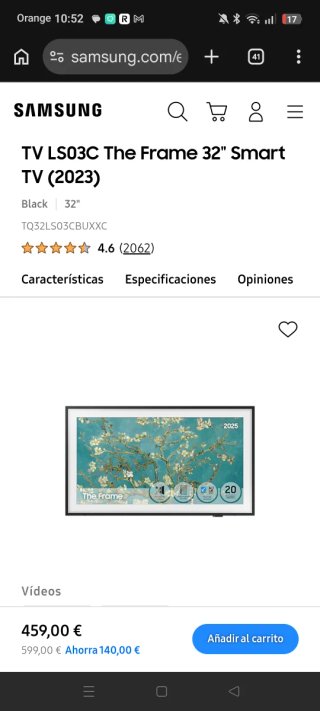 Samsung The Frame 32 pulgadas