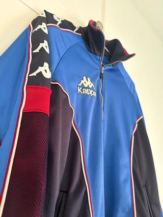 Chaqueta Kappa 1995-97 Entrenamiento Azul Multicol