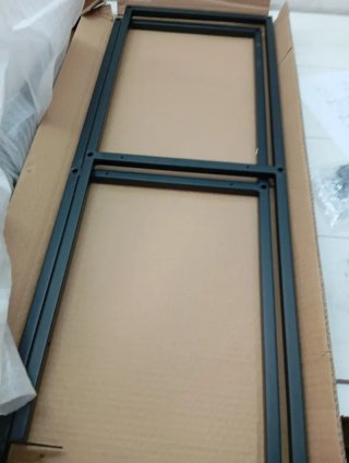 Tavolo consolle bianco Jackie per ingresso | Stile industriale | Mobile aparador in metallo nero | Libreria stretta | Altezza 80cm | Lunghezza 80cm