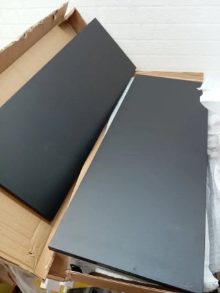 Tavolo consolle bianco Jackie per ingresso | Stile industriale | Mobile aparador in metallo nero | Libreria stretta | Altezza 80cm | Lunghezza 80cm