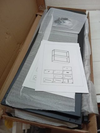 Tavolo consolle bianco Jackie per ingresso | Stile industriale | Mobile aparador in metallo nero | Libreria stretta | Altezza 80cm | Lunghezza 80cm