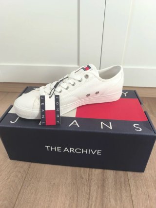 Zapatillas Tommy Jeans Lona Blancas Talla 43