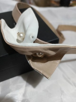Cintura E.F Beige e Bianca con Fiocco