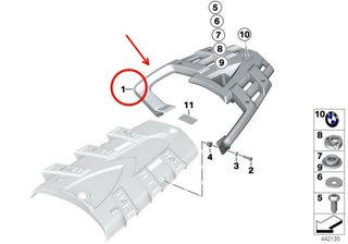 Portaequipaje BMW R1200GS Aire (02-12)