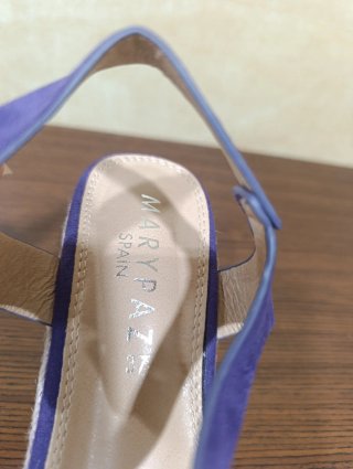 Zapatos cuñas morados 37