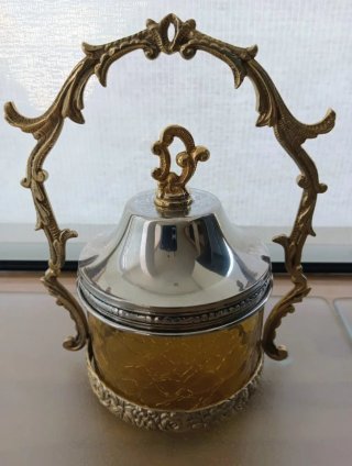 Azucarero (Bombonera) antiguo con soporte dorado