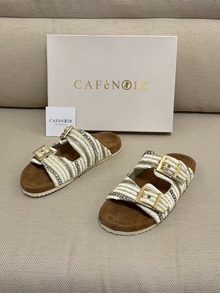 Ciabatte CafeNoir vera pelle donna Tg 37