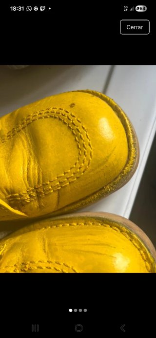 Botines kickers teñidos en amarillo