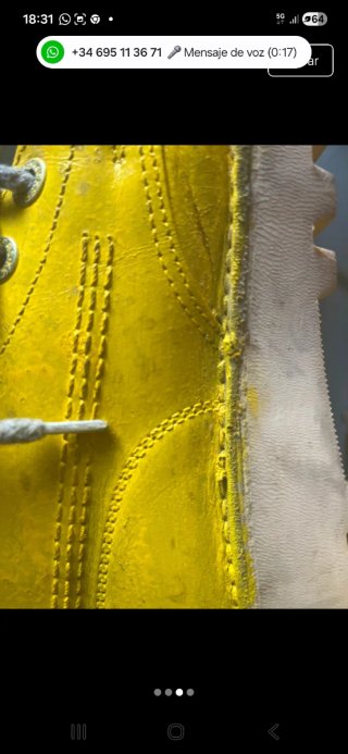 Botines kickers teñidos en amarillo