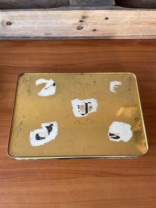 Scatola latta Vintage biscotti Lazzaroni “Fabiola”