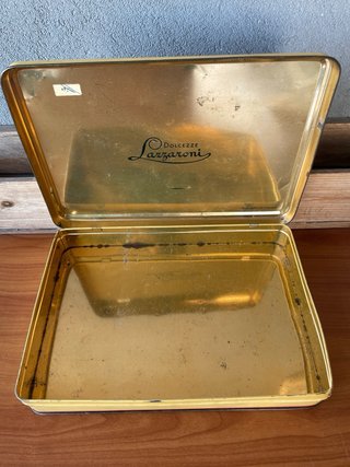 Scatola latta Vintage biscotti Lazzaroni “Fabiola”