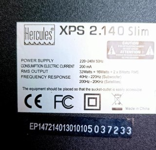 Altavoces Hercules 2.1 Negro