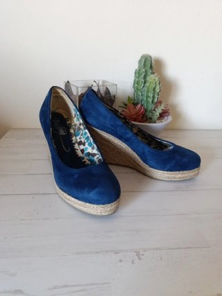 Zapatillas Mustang esparto azul talla 39