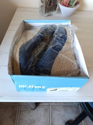 Zapatillas Mustang esparto azul talla 39