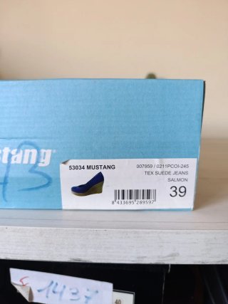Zapatillas Mustang esparto azul talla 39