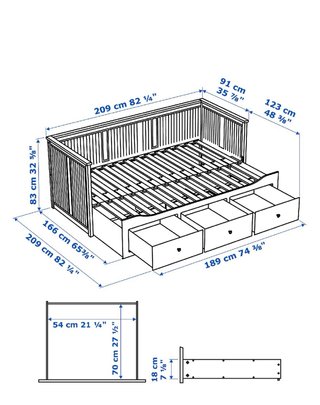 Cama Diván IKEA HEMNES 3 Cajones