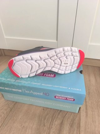 Zapatillas Skechers Mujer Talla 37 Gris/Morado